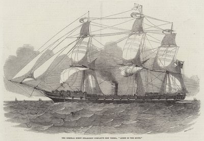 Le nouveau navire de la General Screw Steam-Ship Company, Queen of the South - Edwin Weedon